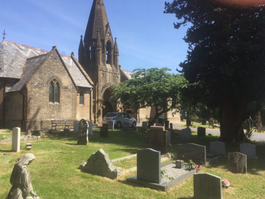 Cemetery Chapel & gravestones